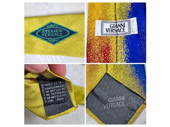 Cravatta Gianni Versace in Seta Multicolore Medusa - vista 12