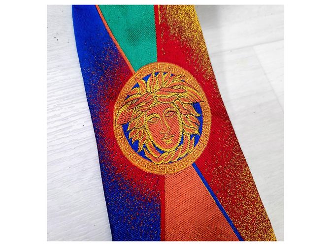 Cravatta Gianni Versace in Seta Multicolore Medusa - vista 2