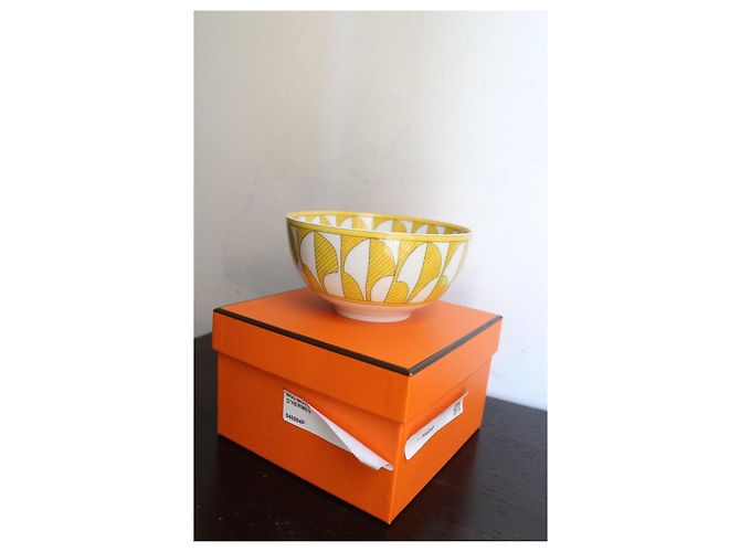 Hermès Soleil d'Hermès Porzellanschale Gelb Weiß - Ansicht 6