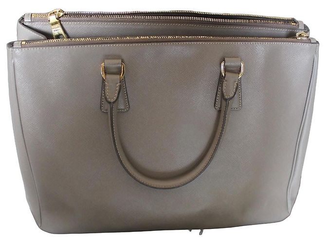 Bolso de mano Prada Saffiano Cuero Gris - vista 3