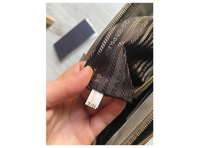 Bolso de mano Prada Saffiano Cuero Gris - vista 7