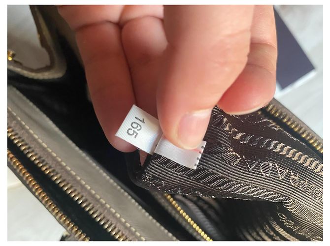 Bolso de mano Prada Saffiano Cuero Gris - vista 8