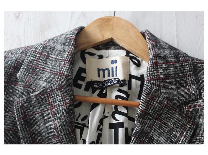 Autre Marque Mii Studio Blazer grau-rot kariert - Ansicht 2