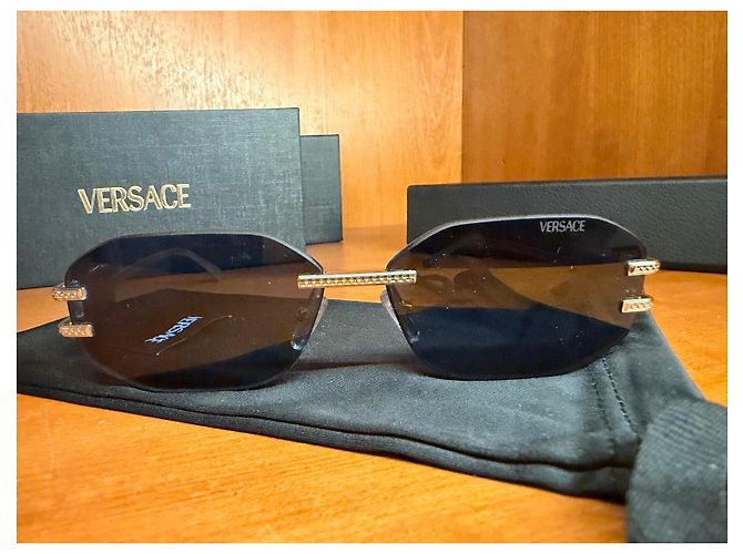Versace Sonnenbrille Silber Blau - Ansicht 4