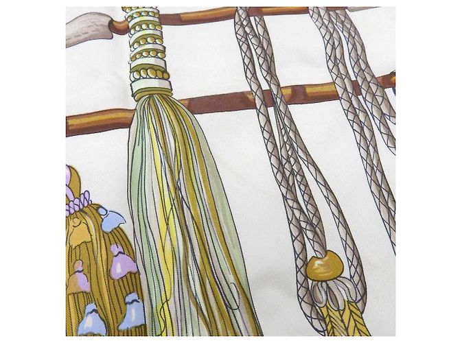 Hermès Hermes Carre 90 Passementerie Tassel Schal Schwarz Mehrfarben - Ansicht 5