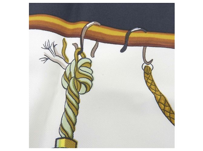 Hermès Hermes Carre 90 Passementerie Tassel Schal Schwarz Mehrfarben - Ansicht 6