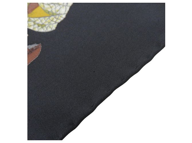 Hermès Hermes Carre 90 Passementerie Tassel Schal Schwarz Mehrfarben - Ansicht 8