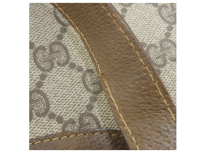 Sac à main cabas Gucci GG Plus Marron Beige - vue 7