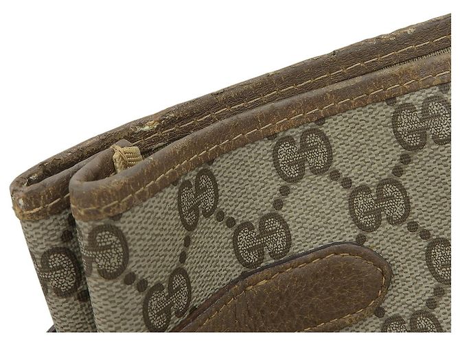 Sac à main cabas Gucci GG Plus Marron Beige - vue 8