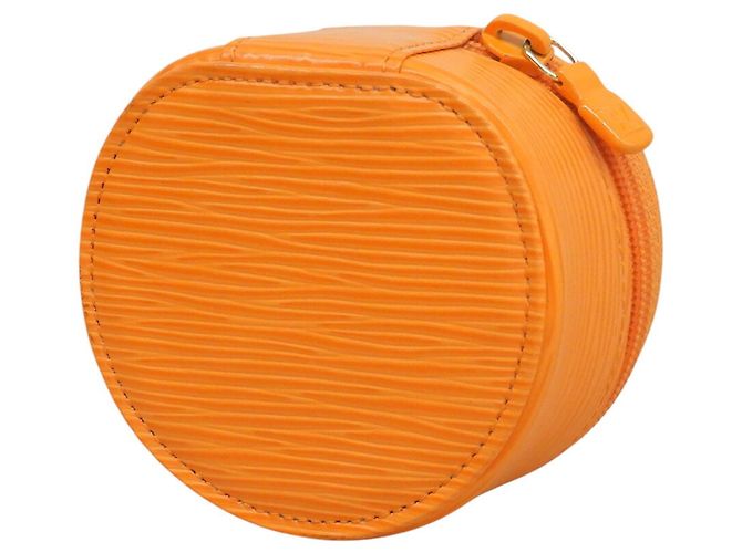 Louis Vuitton Epi Ecrin Bijou Case Pouch Arancione - vista 2