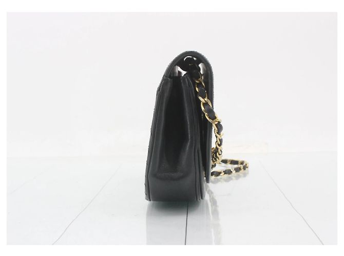 Chanel Vintage Half Moon Flap Quilted lambskin medium Schwarz - Ansicht 4