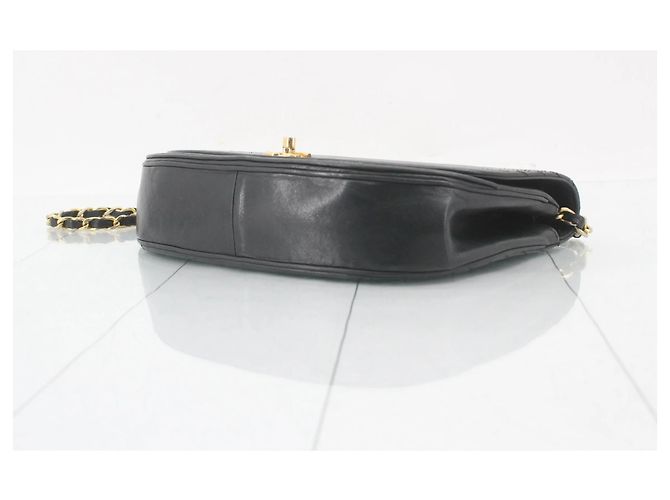 Chanel Vintage Half Moon Flap Quilted lambskin medium Schwarz - Ansicht 6