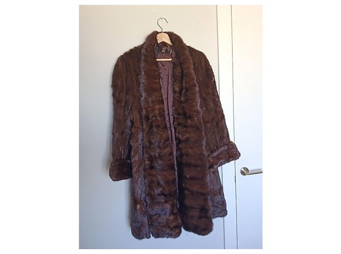 Autre Marque Manteau en fourrure de vison marron Paul Montana - vue 2