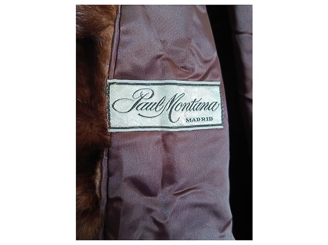Autre Marque Manteau en fourrure de vison marron Paul Montana - vue 4