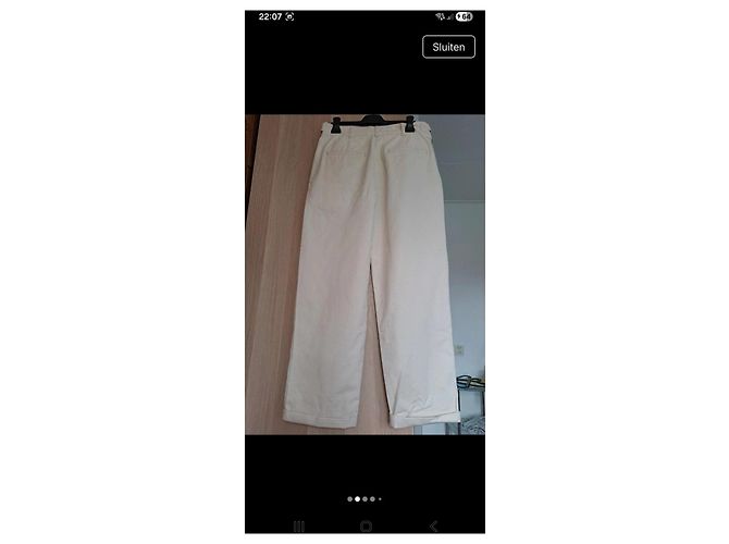 Pantalones Barbour de algodón beige - vista 2