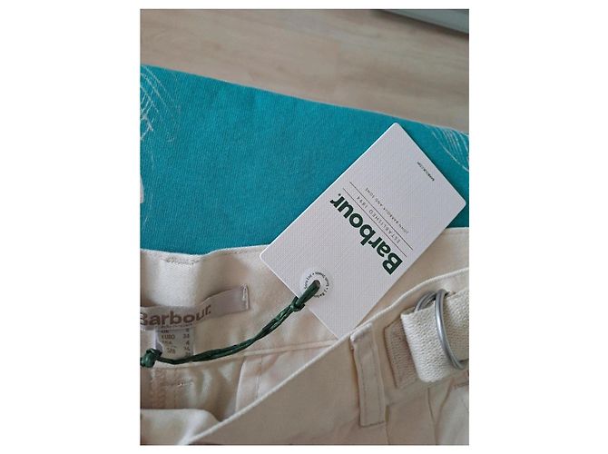 Pantalones Barbour de algodón beige - vista 7