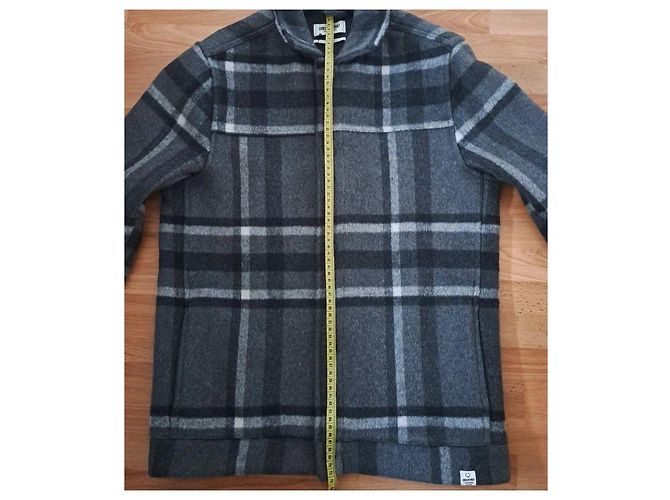 Autre Marque Casaco curto Lane Preto Branco Cinza - vista 5