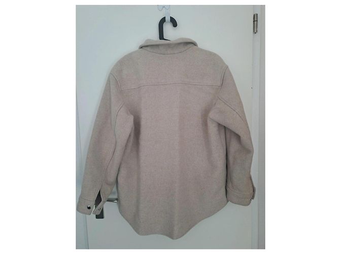 Autre Marque Sovracamicia beige in misto lana - vista 3