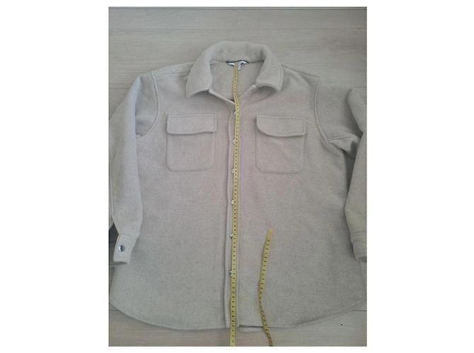 Autre Marque Sovracamicia beige in misto lana - vista 7