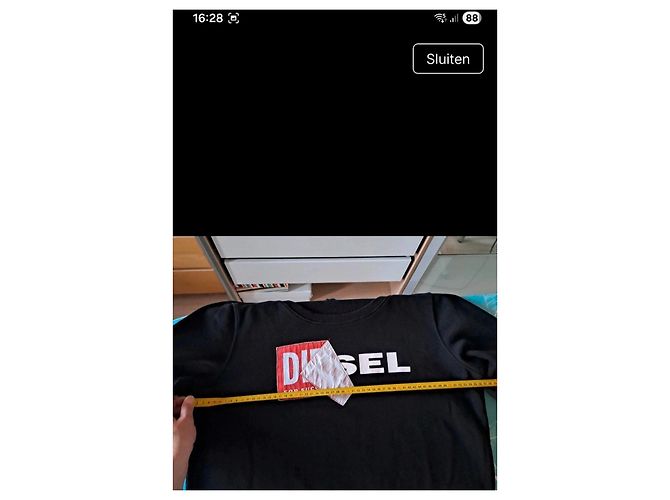 Felpa Diesel nera con logo Nero - vista 2