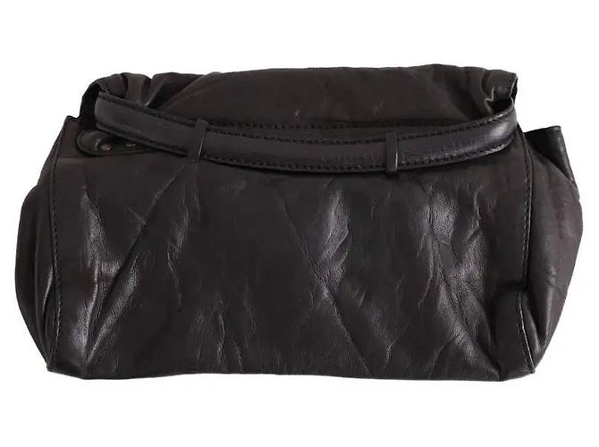 Chloé Clutch aus schwarzem Leder - Ansicht 2