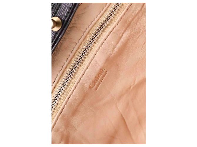 Chloé Clutch aus schwarzem Leder - Ansicht 4
