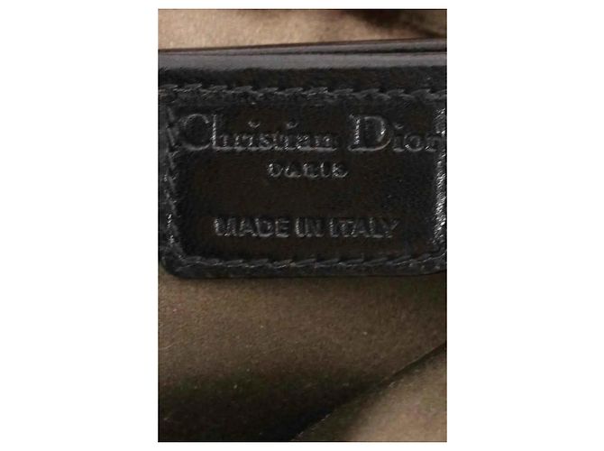 Autre Marque Dior Clutch aus schwarzem Leder - Ansicht 5