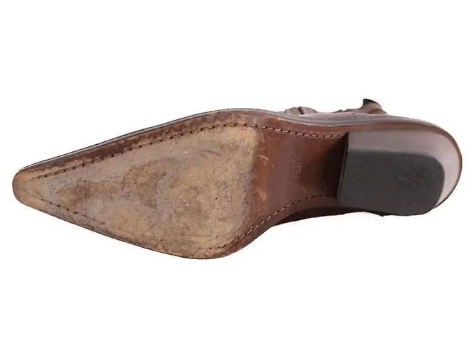 Botas de couro castanhas Sartore Marrom - vista 6