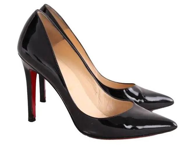 Décolleté Christian Louboutin in pelle nera - vista 3