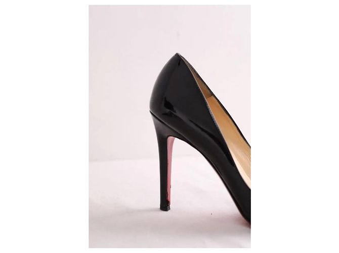 Décolleté Christian Louboutin in pelle nera - vista 5