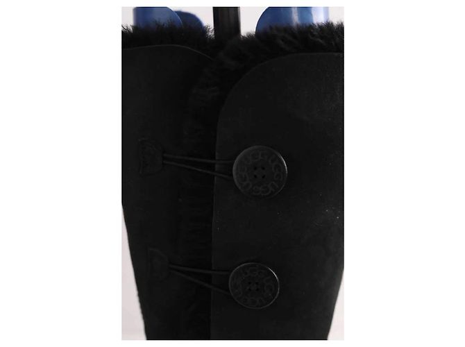 Stivali Ugg in pelle nera Nero - vista 4