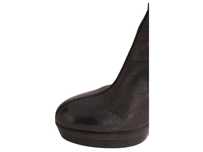 Santoni Brown Leather Boots - view 5