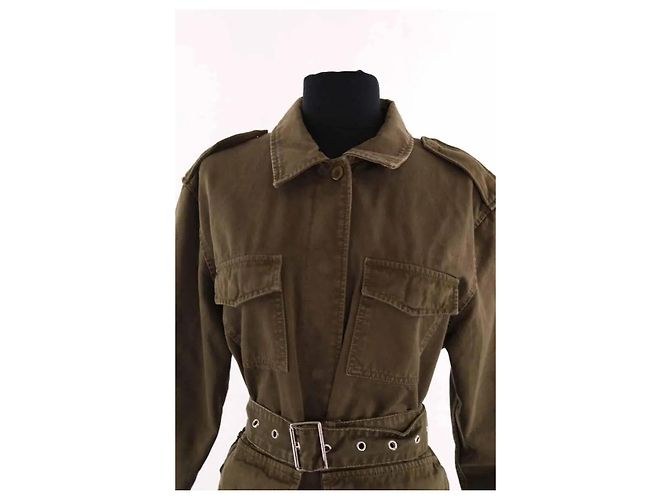 The Kooples Khaki Jacke aus Baumwolle - Ansicht 2