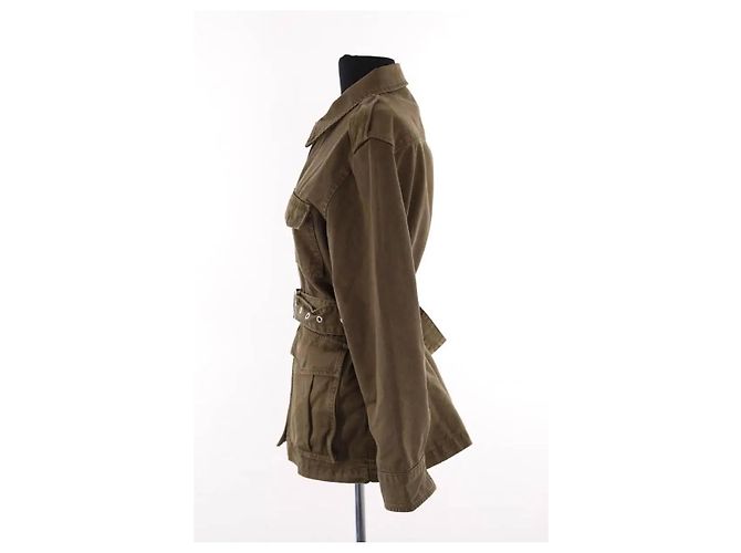 The Kooples Khaki Jacke aus Baumwolle - Ansicht 3