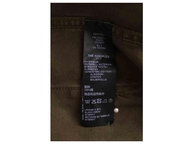 The Kooples Khaki Jacke aus Baumwolle - Ansicht 6