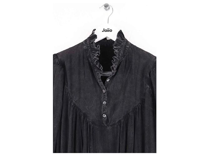 Autre Marque Schwarzes Baumwollkleid von Raquel Allegra - Ansicht 2