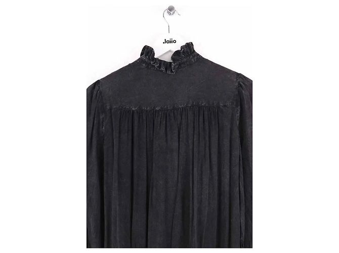 Autre Marque Schwarzes Baumwollkleid von Raquel Allegra - Ansicht 4