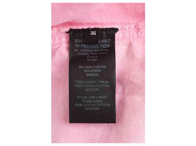 Vestido Dolessa rosa de algodón Isabel Marant - vista 6