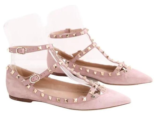 Bailarinas Valentino en ante rosa - vista 3