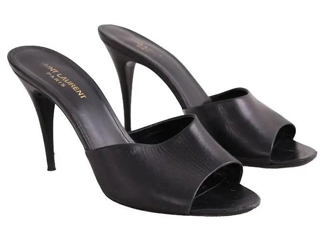 Autre Marque Escarpins Saint Laurent en cuir noir - vue 3