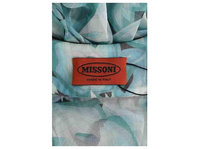 Abito da spiaggia Missoni in seta blu - vista 5