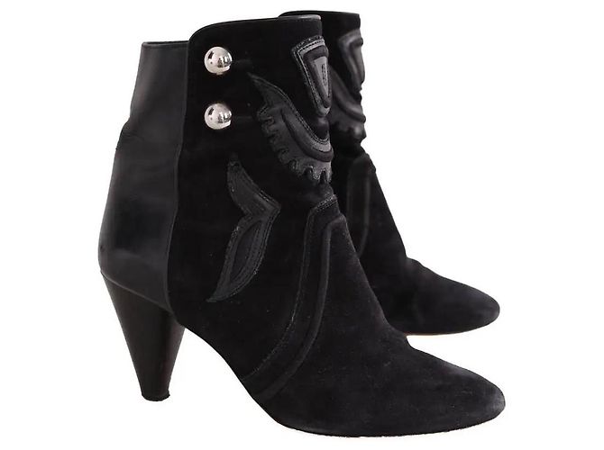 Botas Isabel Marant de cuero negro talla 38 - vista 3