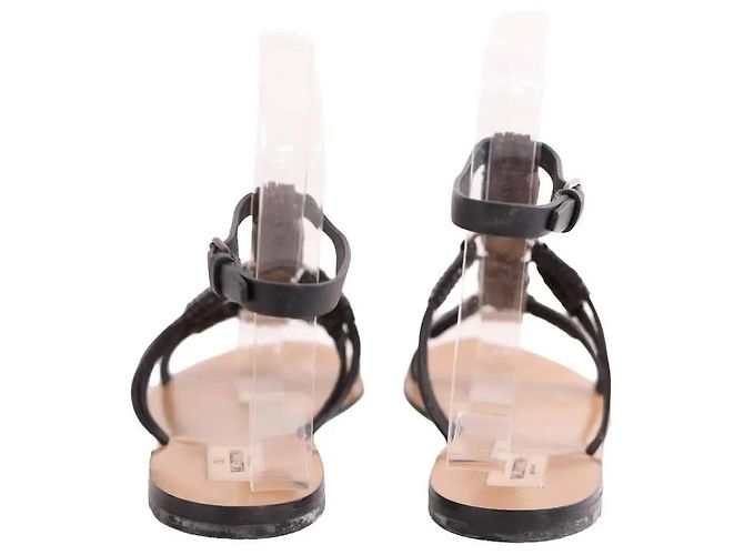 Valentino Sandalen aus schwarzem Leder - Ansicht 2