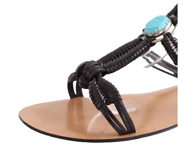 Valentino Sandalen aus schwarzem Leder - Ansicht 4