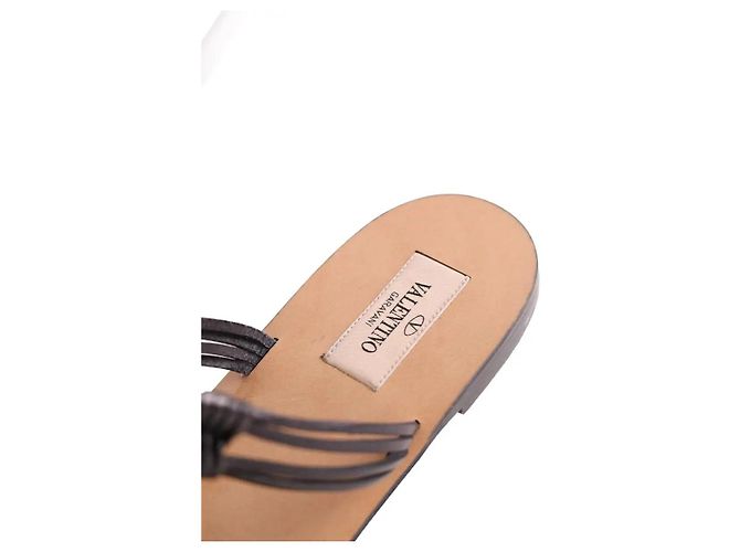 Valentino Sandalen aus schwarzem Leder - Ansicht 5