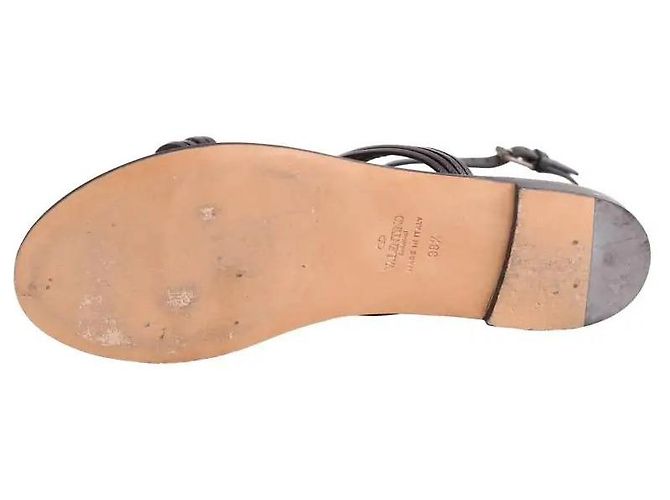 Valentino Sandalen aus schwarzem Leder - Ansicht 6