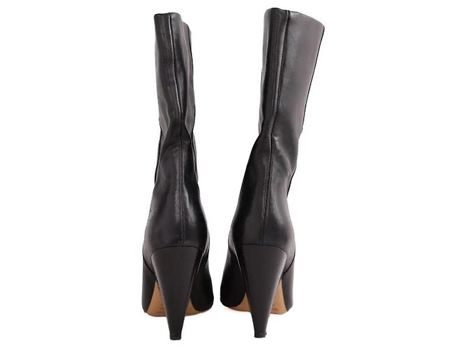 Botas Isabel Marant em couro preto - vista 2