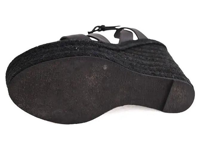 Autre Marque Sandali Saint Laurent in pelle nera Nero - vista 5