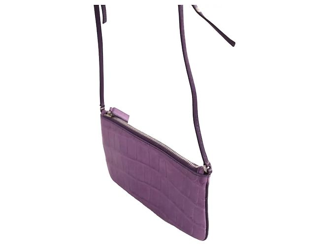 Prada Clutch aus Leder violett Lila - Ansicht 4