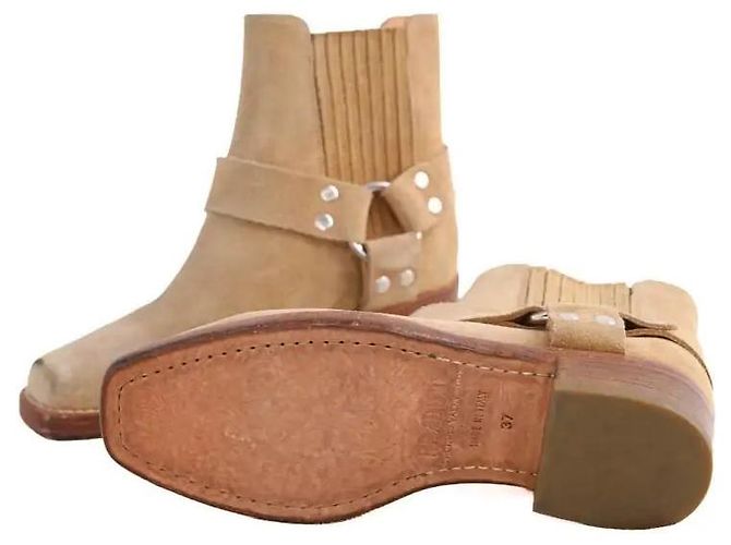 Botas Re/Done em camurça bege - vista 6